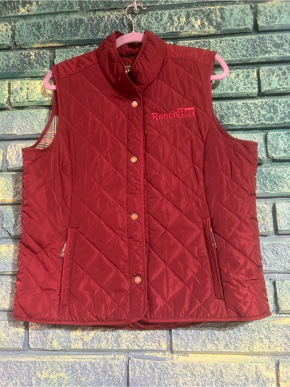 Ariat Quilted Vest in Burgundy XL WESTERN EQUESTRIAN